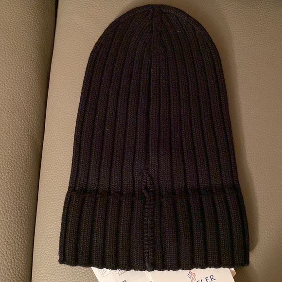 NEW w/tags Auth. MONCLER wool beanie HAT ONE sz fits most UNISEX main image 7
